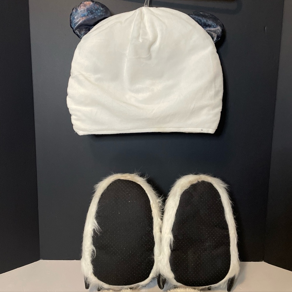 Giant Panda Head, Slipper Claw Feet And Paw Mittens Costume Cosplay Halloween - Picture 7 of 14